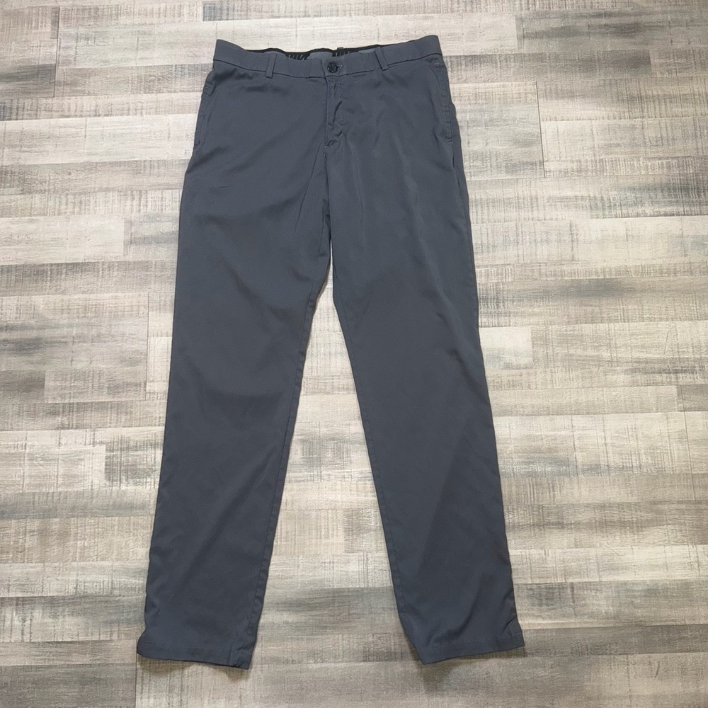 Nike Flex Vapor Golf Pants Men's 34 x 34 Slim Flat Front Straight Dri Fit Gray